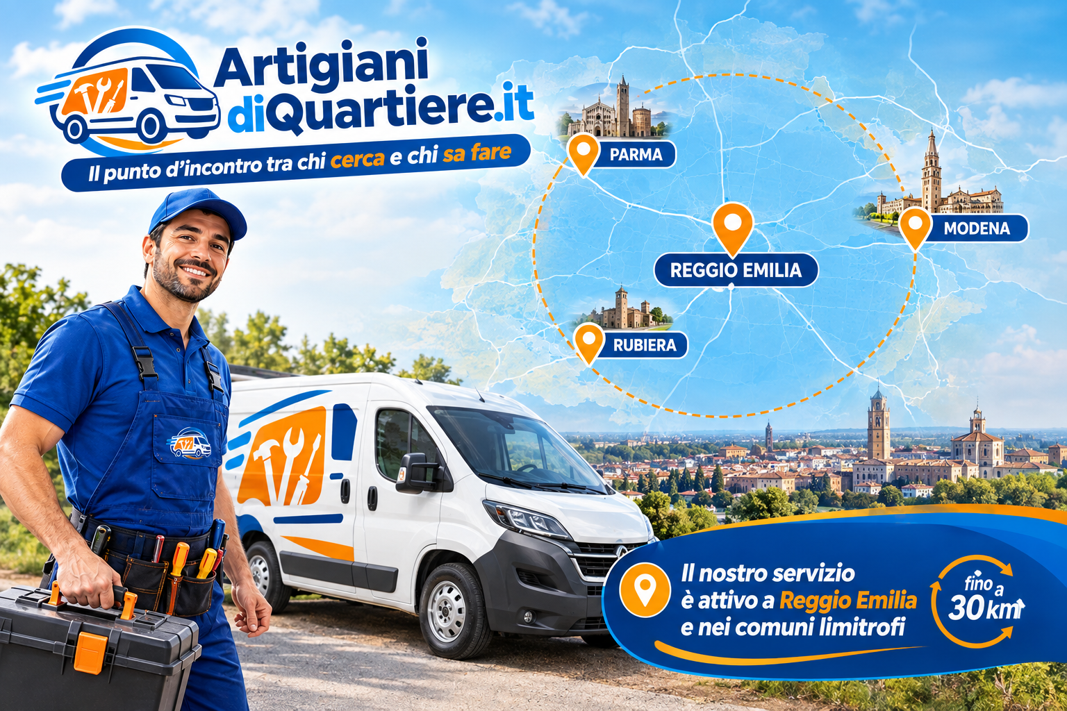 Artigiani e tecnici a Reggio Emilia, Parma, Rubiera e Modena
